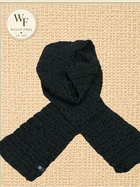 Pistil Black Chunky Knit Scarf Long Winter Cold Weather Wrap